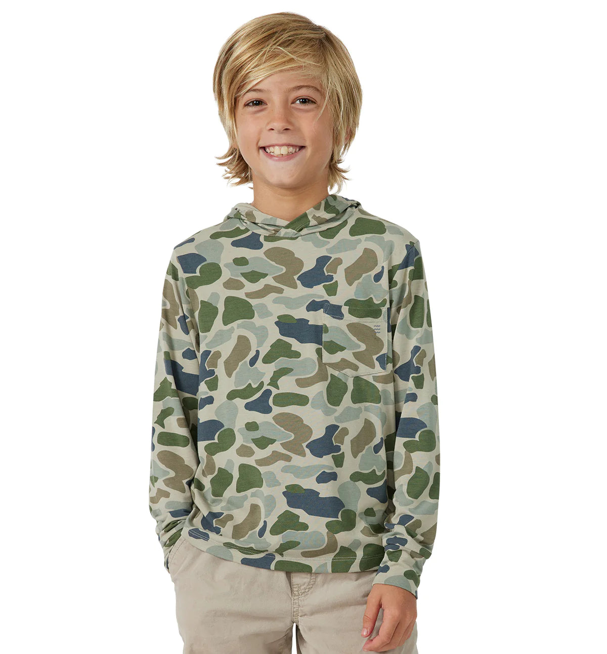 Free Fly Youth Bamboo Crossover Hoodie - Camo